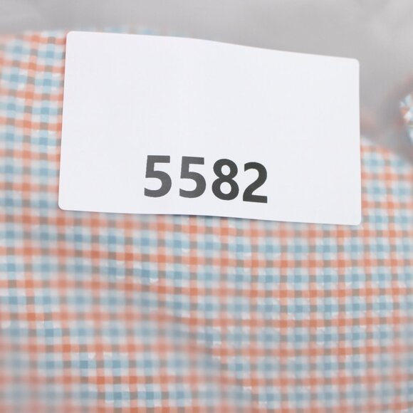 Orvis Seersucker Shirt Mens XL Orange/Blue Active Fit Poly/Nylon S/S Button Down - Picture 15 of 15